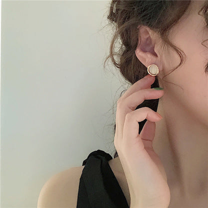 Opal Round Stud Earring for Women