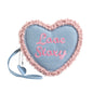 Heart-shaped Embroidered Crossbody Bag