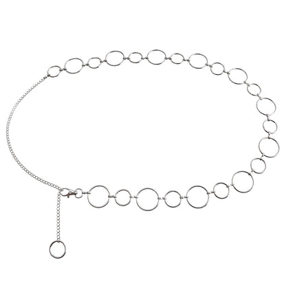 Double Hollow Metal Heart Waist Chain Women