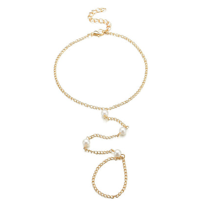 Summer Beach Style Alloy Mittens Anklet Jewelry