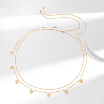 Mini Butterfly Pendant Waist Chain Elegant Waist Belly Chain
