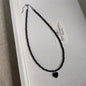 White Heart Pendant Pearl Beaded Necklace for Women