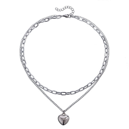 Double Layer Steel Necklace love Necklace