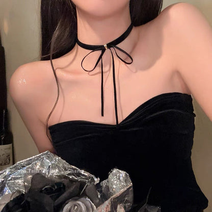 Retro Black Red Velvet Choker Necklaces
