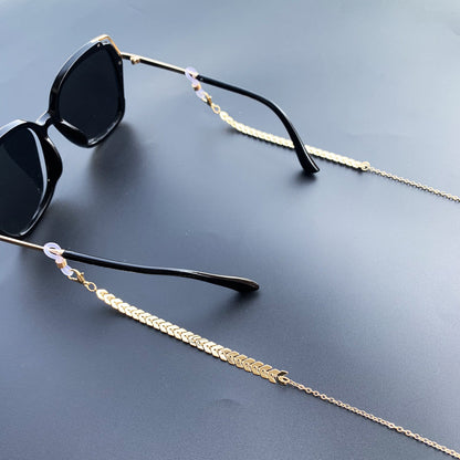 Thin Border Chain Decorative Sunglasses for Girls