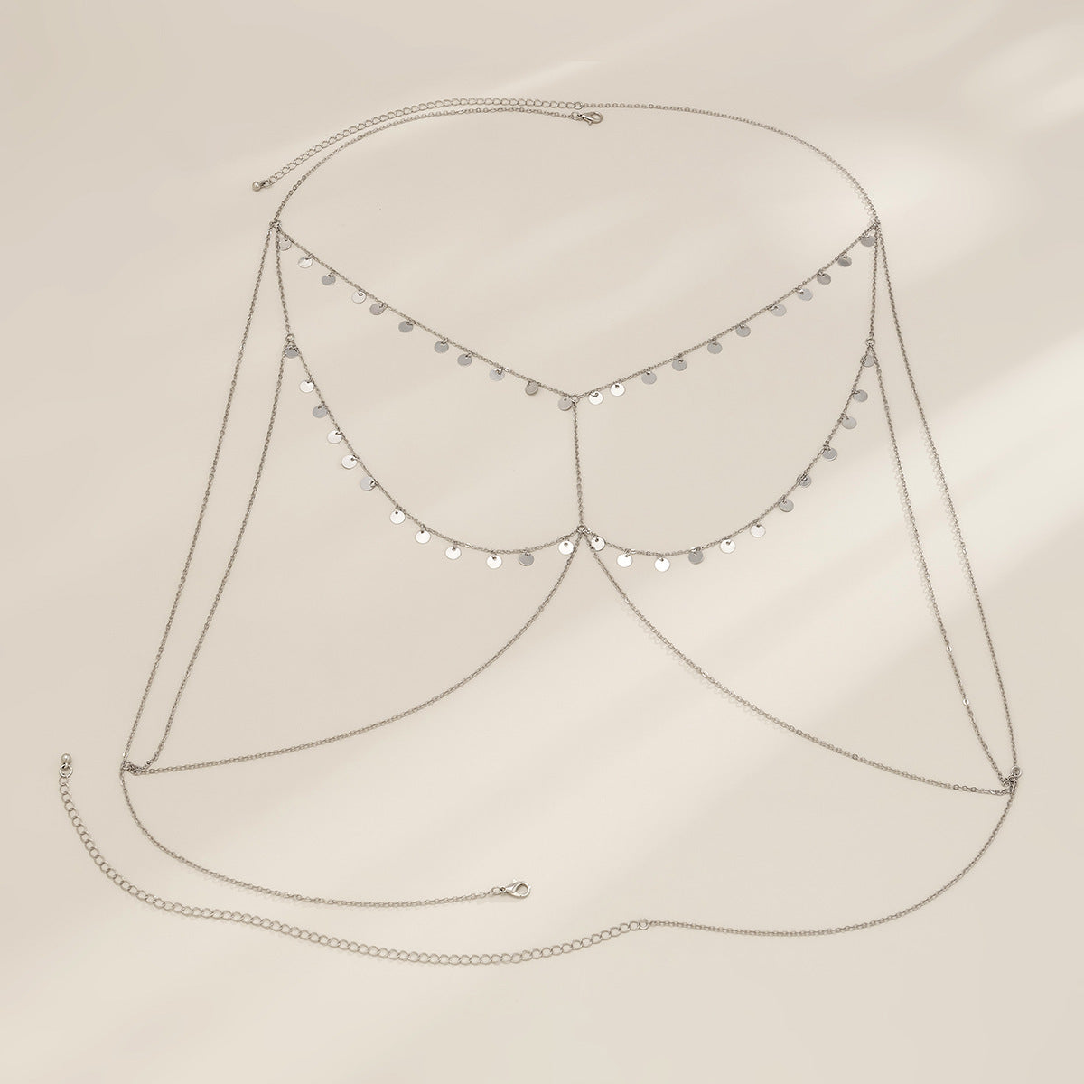 Layer Round Tassel Chest Chain