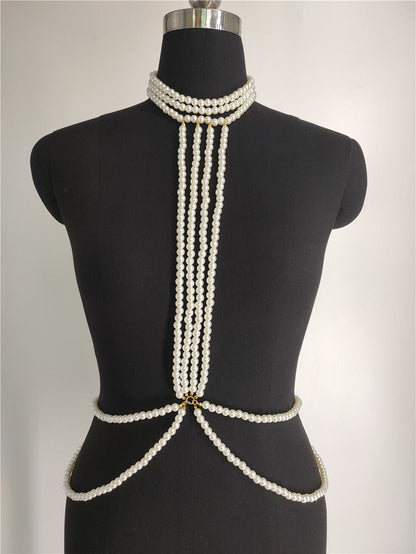 Sexy Bikini Pearl Chest Chain