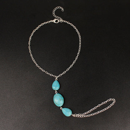 Summer Lady Beach Turquoise Anklet Chain