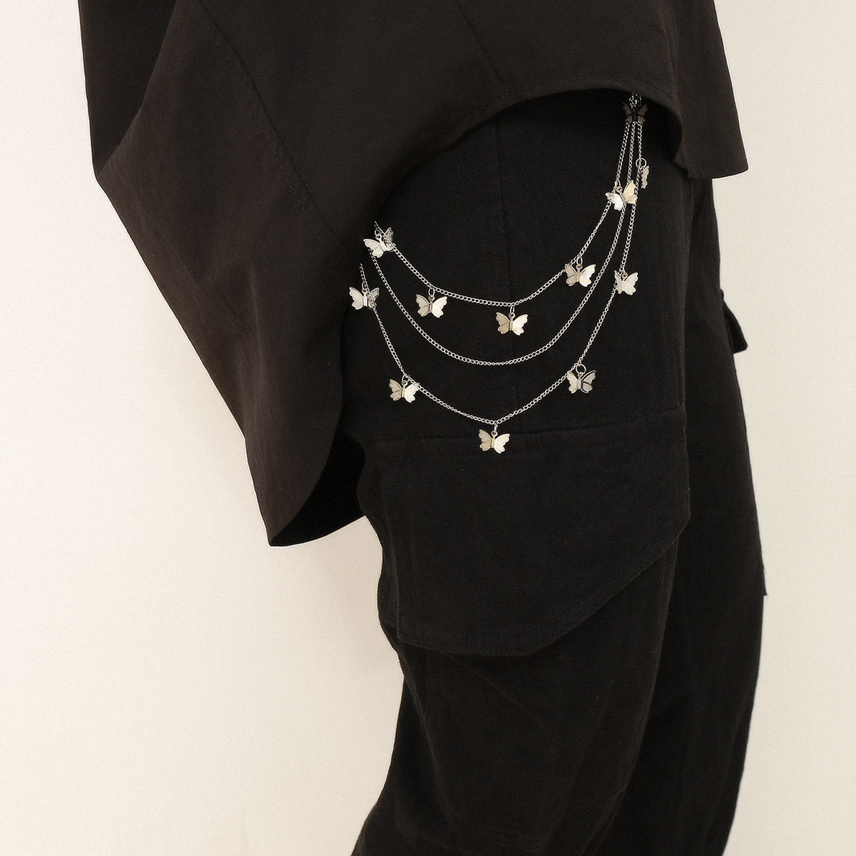 Butterfly Long Tassel Women Belt Body Chains Key Chains
