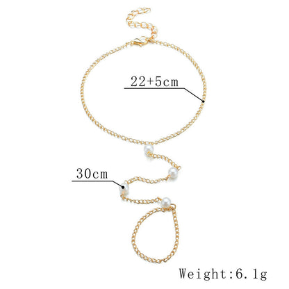 Summer Beach Style Alloy Mittens Anklet Jewelry