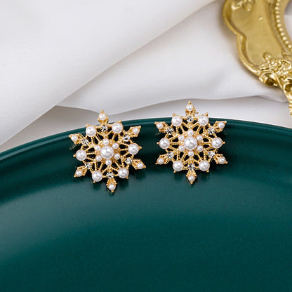 Snowflake Christmas Earrings Women