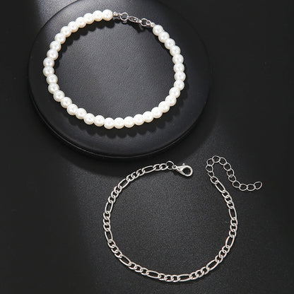 Pearl String Chain Bracelet