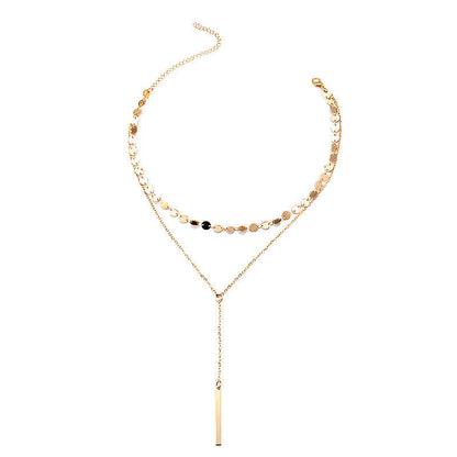 Sexy Multi-layer Sequined Necklace Tassel Chain