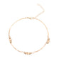 Double Twist Chain Beads Star Charm Foot Bracelets