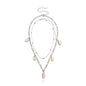 Sea Shell Pendant Bead Chain Choker Necklace