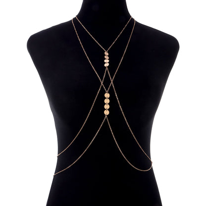 Body Jewelry Sexy Women Round Sequin Body Chain