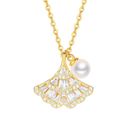 S925 Ginkgo Leaf Sterling Silver Necklace