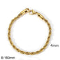 Women's & Men's Popular Simplicity Gold Stainless Steel Hemp Bracelets