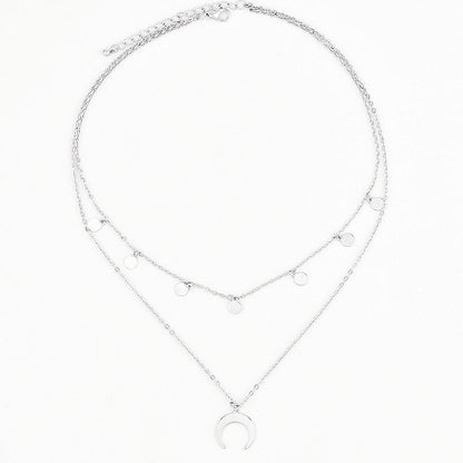 Punk Multi Layer Curb Cuban Chain Choker Necklace