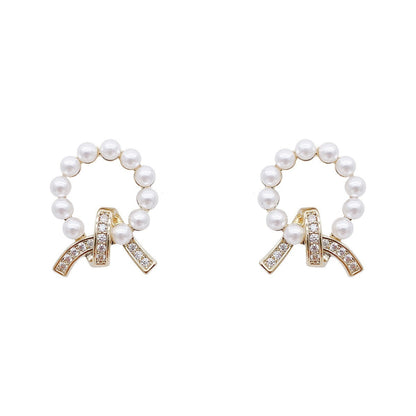 Vintage Rhinestone Stud Earrings for Women