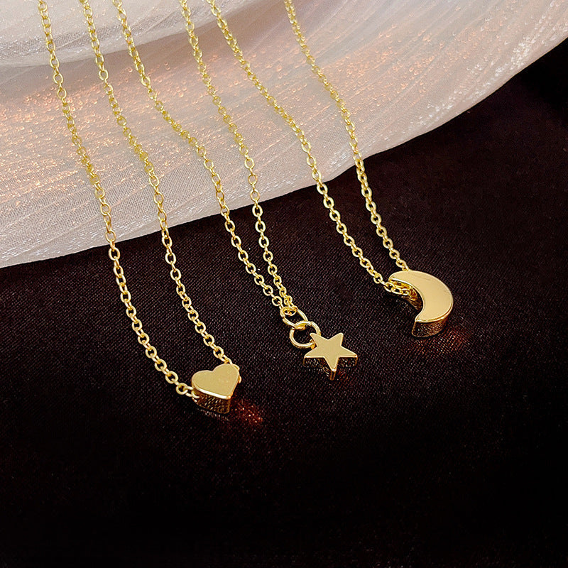 Crescent Shaped Pendant Necklace