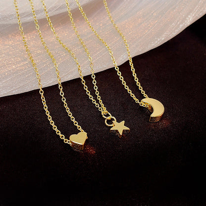 Crescent Shaped Pendant Necklace