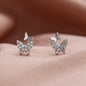 Double butterfly Rhinestone Stud Earring