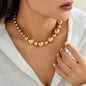 Punk Large Beads Short Necklaces