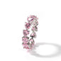 Hip-hop single-row heart-shaped zircon rings