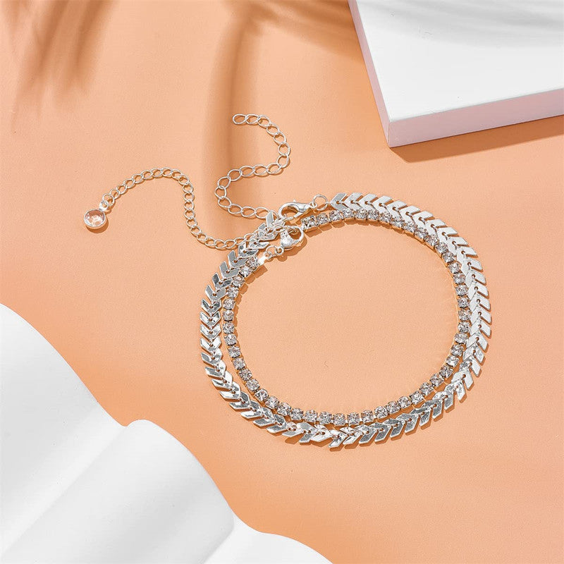 Summer Beach Bohemian Arrow Fishbone Anklet Jewelry