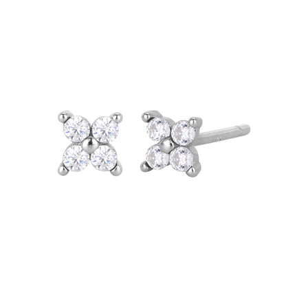 Micro-inlaid Colorful Zircon Earrings Simple
