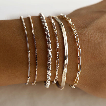 Women's Bohemian Minimalist Metal Chain Suit Simple Bracelets