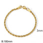 Women's & Men's Popular Simplicity Gold Stainless Steel Hemp Bracelets