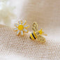 Little  Stud Earrings Female Asymmetric Bee