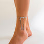 Simple Women Foot Bracelet Snake Chain Long Bow Anklet Chain