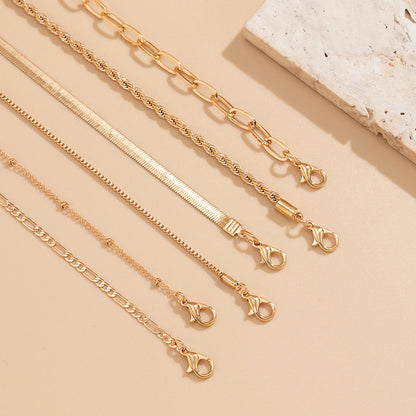 Layer Beaded Layer Chain Anklet Jewelry