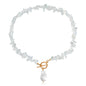 Natural Irregular transparent Stone Necklace