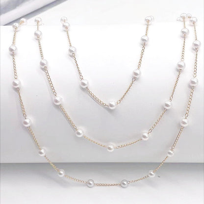 Beaded Collar Chain Retro Pearl Multi Layer Necklace