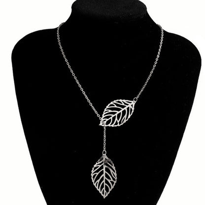 Two Leaves Leaf Necklaces