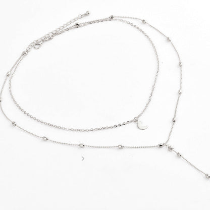 Bohemian Multi-layer Moon Bead Chain Sequins Turquoise Necklace