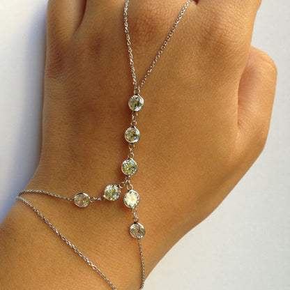 Bezel Zircon Slave Bracelet Hand Chain