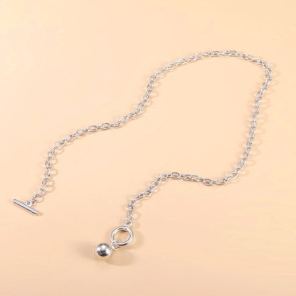 Round Beads Ball Pendent Necklace