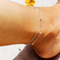 Metal Thick Chain Double Ankle Bracelet for Women