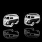 Titanium Steel Hollow Football Cufflink
