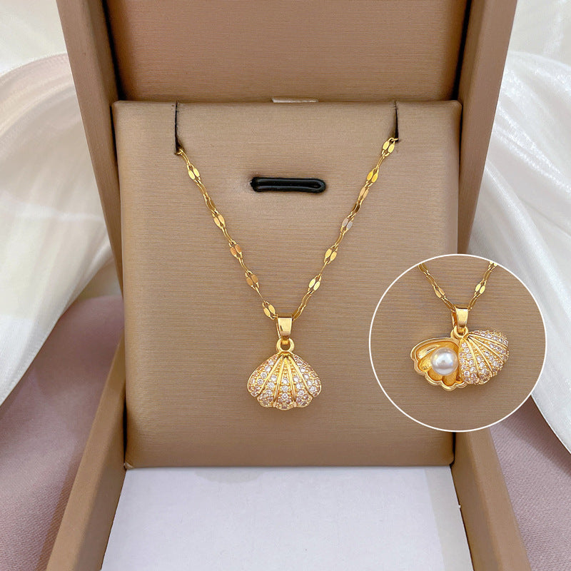 Women's Shell Light Luxury Temperament Gorgeous Full Necklaces