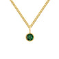 Stainless Steel Necklace With Diamond Birthstone Pendant