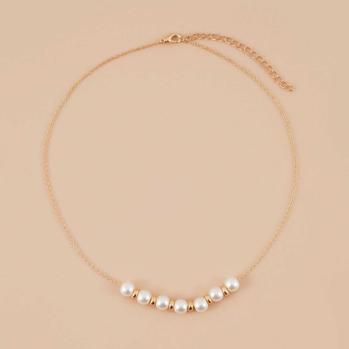 Thin Chain Pearl Necklace