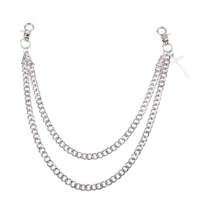 Punk Jewelry Hip Hop Double Layer Metal Body Chains
