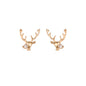 Christmas Rhinestone Elk Earring