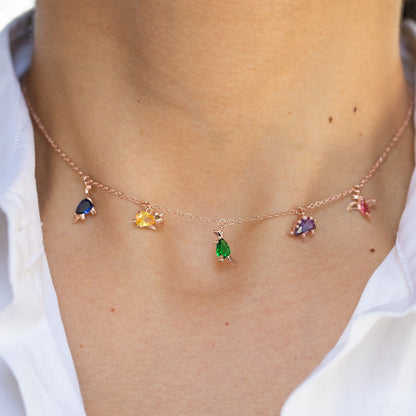 Dinosaur Clavicle Chain Gold Color Protection Necklaces